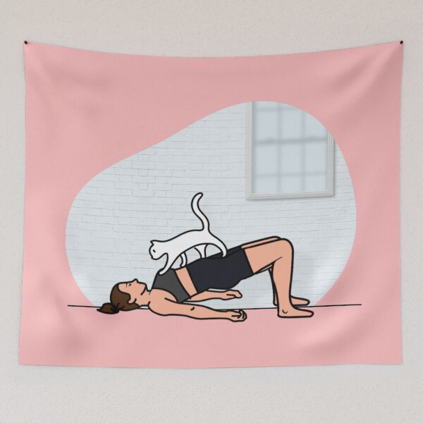 Item preview, YOGA WITH CAT designed and sold by Trio's Stuff.