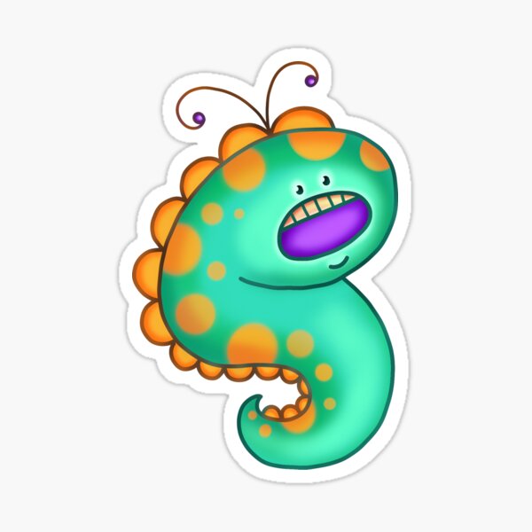 Sticker Kleines Grunes Monster Redbubble