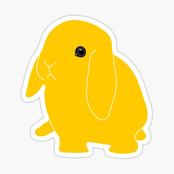 Item preview, cute yellow rabbit designed and sold by KikasArt.
