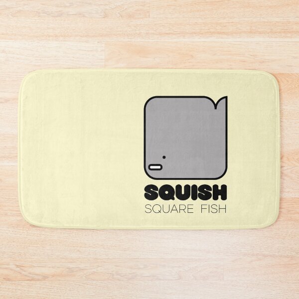 Item preview, Fish Squish Square Fish Powder Yellow designed and sold by Quooki.