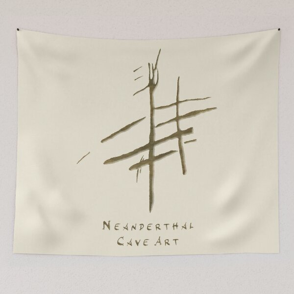 Item preview, Neanderthal Cave Art Texted designed and sold by Weston  Westmoreland.