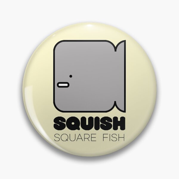 Item preview, Fish Squish Square Fish Powder Yellow designed and sold by Quooki.