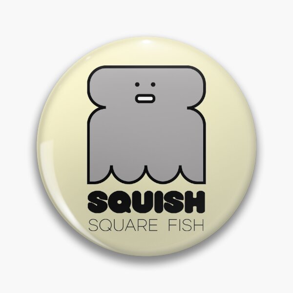 Item preview, Fish Squish Square Fish Powder Yellow designed and sold by Quooki.