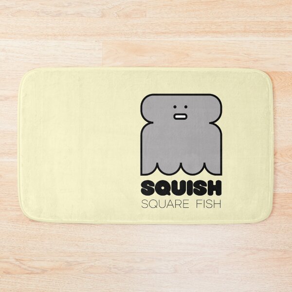 Item preview, Fish Squish Square Fish Powder Yellow designed and sold by Quooki.