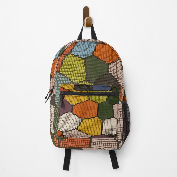 Item preview, Mosaic kaleidoscopic repeated rainbow pixel art pattern designed and sold by conceptDVS.