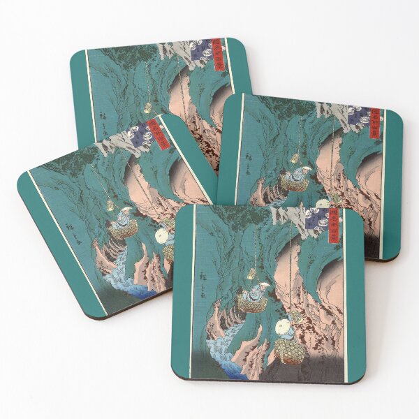 Item preview, Iwatake Mushroom Gathering At Kumano In Kishu - Hiroshige Utagawa - 1860 - woodcut designed and sold by CrankyOldDude.