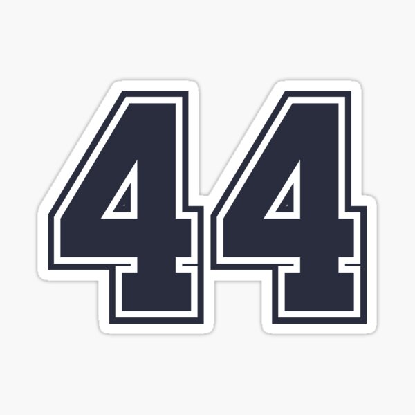 44 Sports Number Fourty-Four Sticker for Sale by HelloFromAja