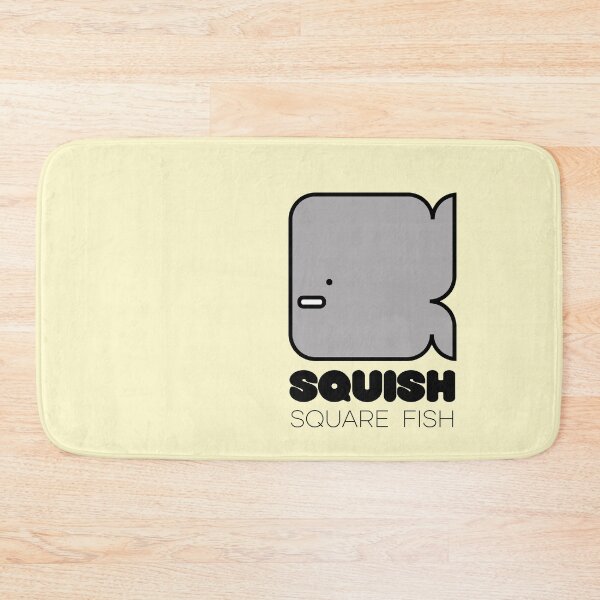 Item preview, Fish Squish Square Fish Powder Yellow designed and sold by Quooki.