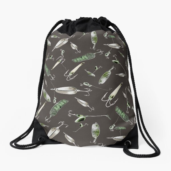 fishing gear Drawstring Bag