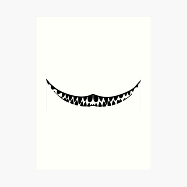 Impression Artistique Dents Dessin Design Illustration Masque Sourire Art Sourire Effrayant Par Morgraat Redbubble