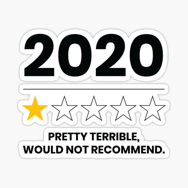 Aperçu de l'œuvre 2020 Gift One Star Rating Je ne le recommanderais pas créée et vendue par The Junto Shop.