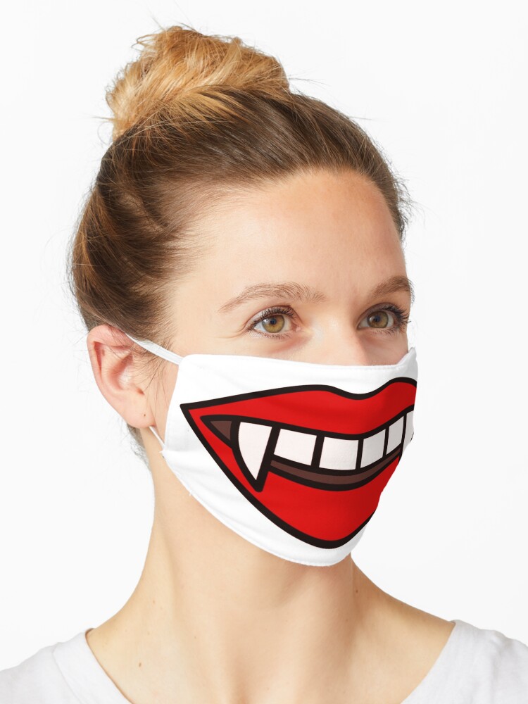 Vampir Mund Zahne Gesichtsmaske Maske Von Zanydoodles Redbubble