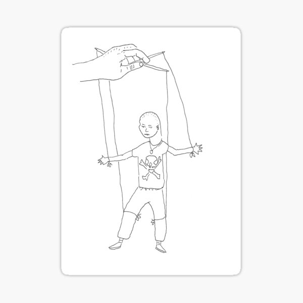 Punk Pirate drawing by Luke Foster Sticker