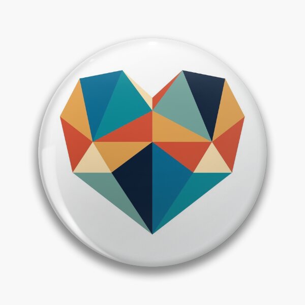 Item preview, Retro Geo Heart designed and sold by Foodie2thecore.