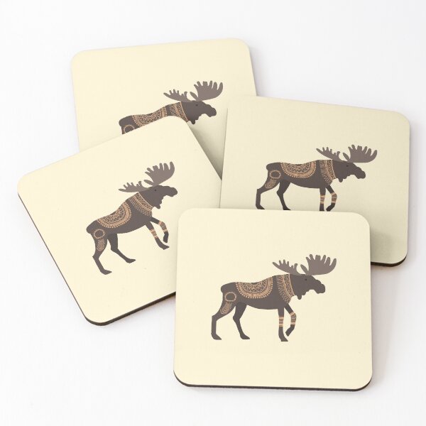 Item preview, Scandinavian Folk Art Inspired Moose designed and sold by space-kitten.