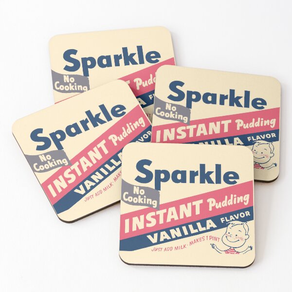 Item preview, SPARKLE INSTANT PUDDING PACKAGING designed and sold by ThrowbackAds.