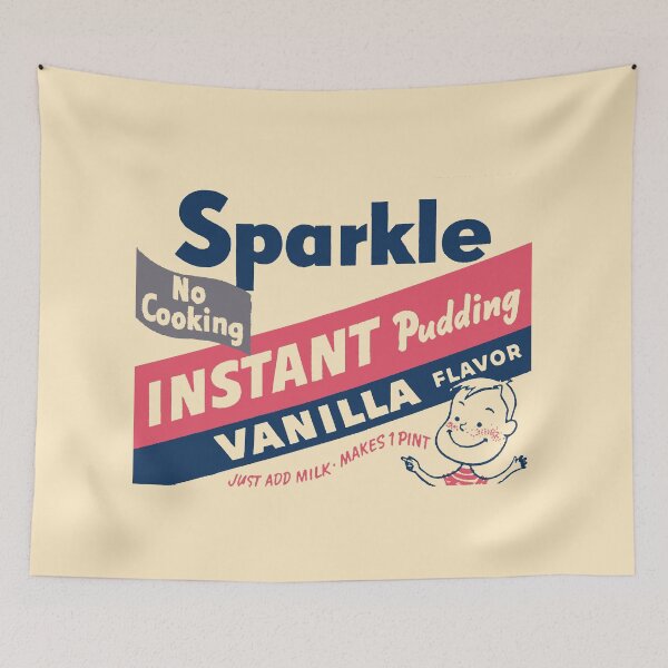 Item preview, SPARKLE INSTANT PUDDING PACKAGING designed and sold by ThrowbackAds.