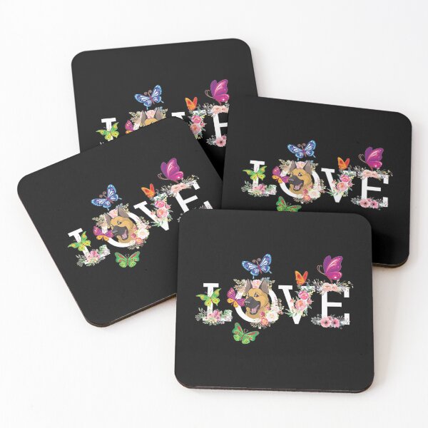 Item preview, Love German Shepherd Flower Butterfly designed and sold by MagicJohnson22.