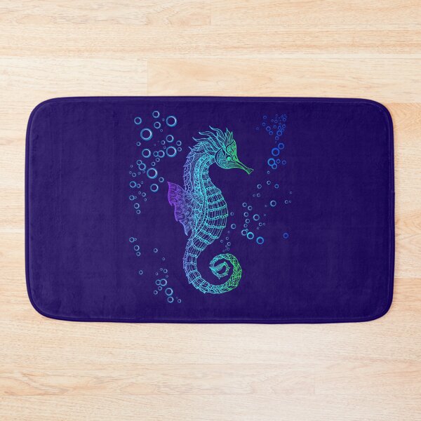 Tribal Seahorse Bath Mat