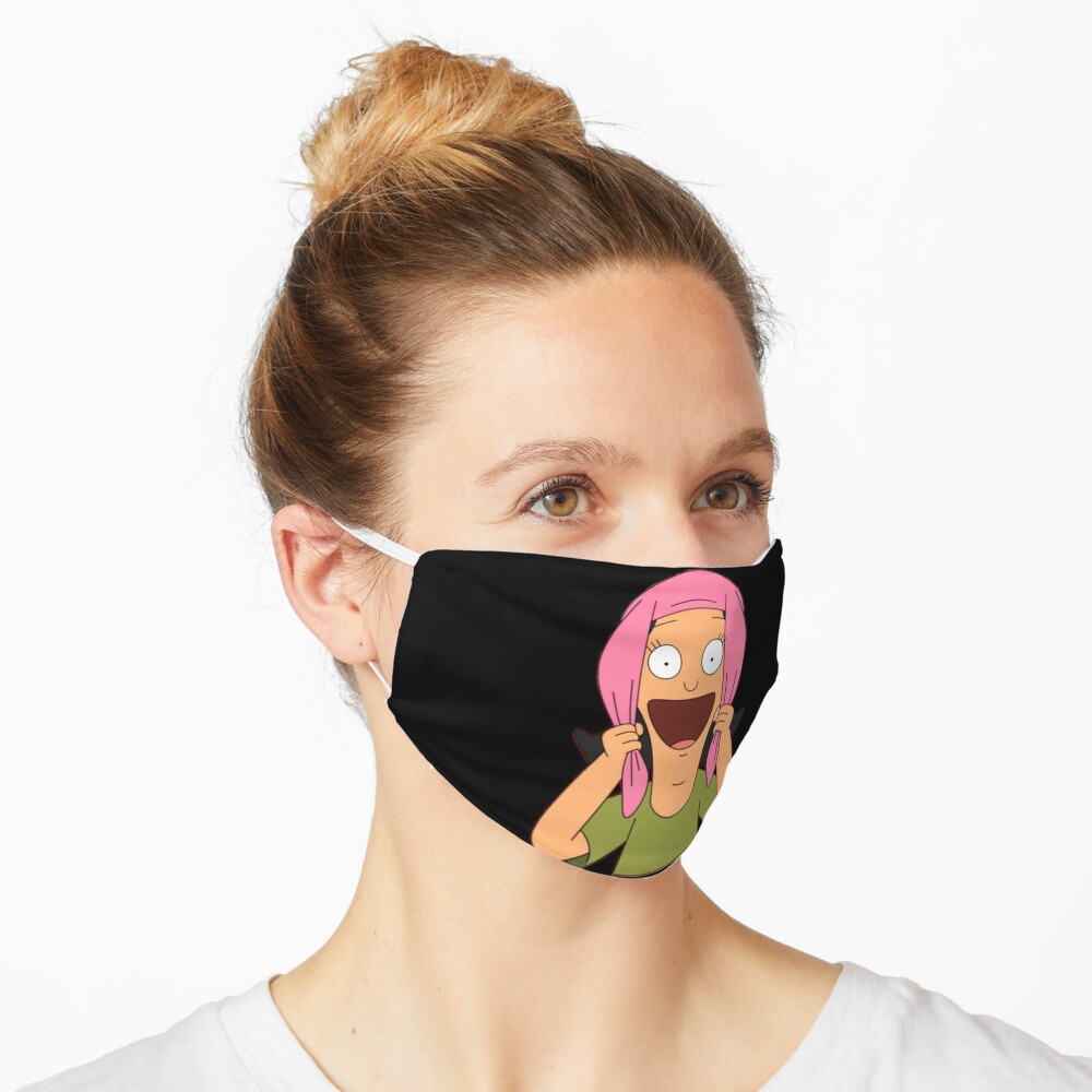 &quot;Louise Belcher, Bobs &#39;&#39;Burgers&#39;&#39; Belchers daughter, quite a crazy kid&quot; Mask by flaars | Redbubble