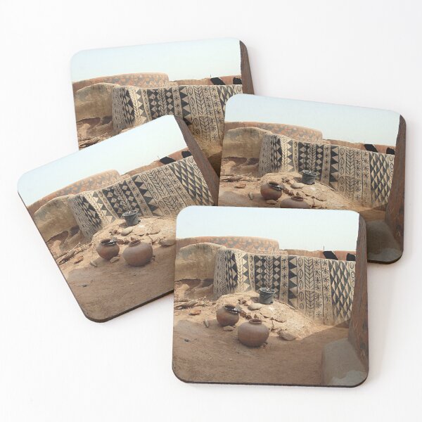 Item preview, Village Square Decorated Houses African Art, Burkina Faso designed and sold by worldways.