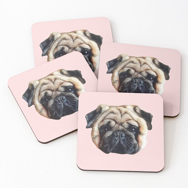 Item preview, Pug Squishy Cute Dog Face designed and sold by ElegantCat.
