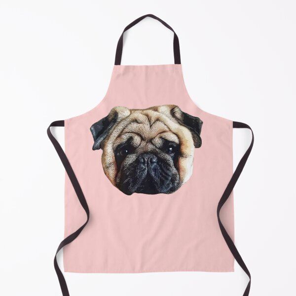 Pug Squishy Cute Dog Face Apron