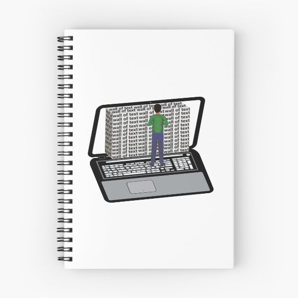 Item preview, Wall of Text on a Laptop Computer (White Background)  designed and sold by ArtByLM.