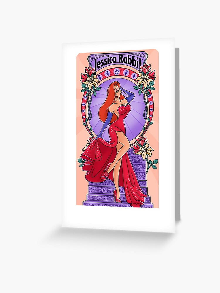 JESSICA RABBIT ORIGINAL COMIC ART COLOR SKETCH 1 ON CARD STOCK