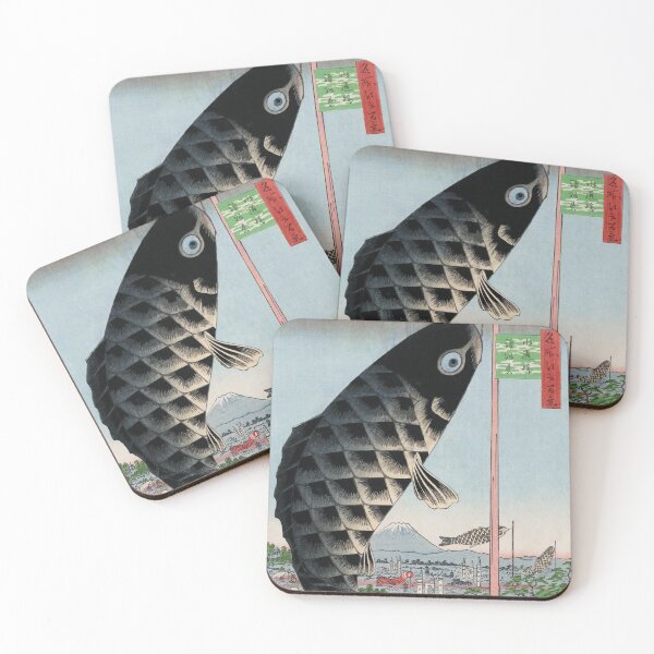 Item preview, Carp Banners Vintage Ukiyo-e Japanese Art designed and sold by VintageArchive.