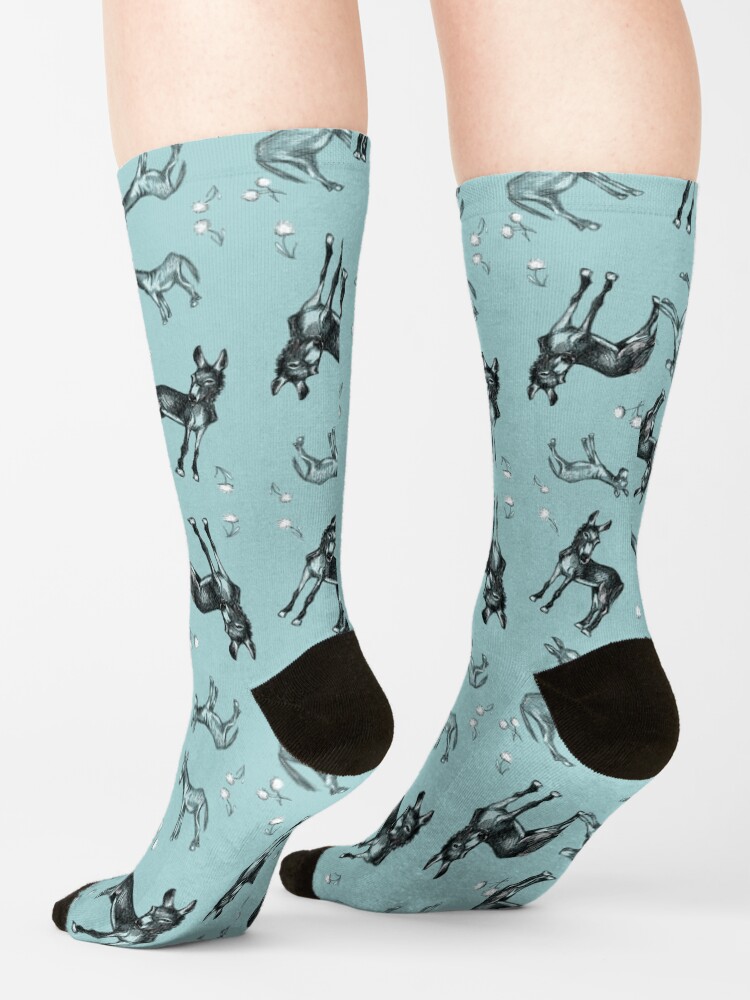 Alternate view of Donkeys and Dandelions Socks