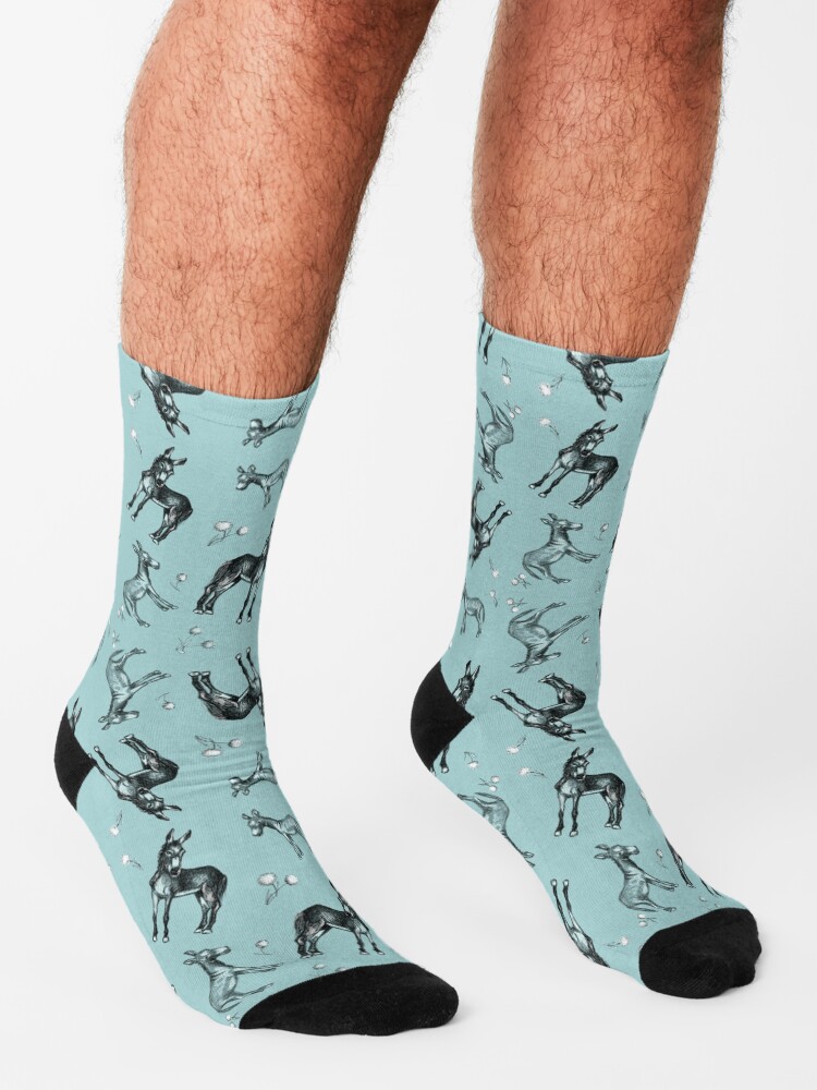 Alternate view of Donkeys and Dandelions Socks