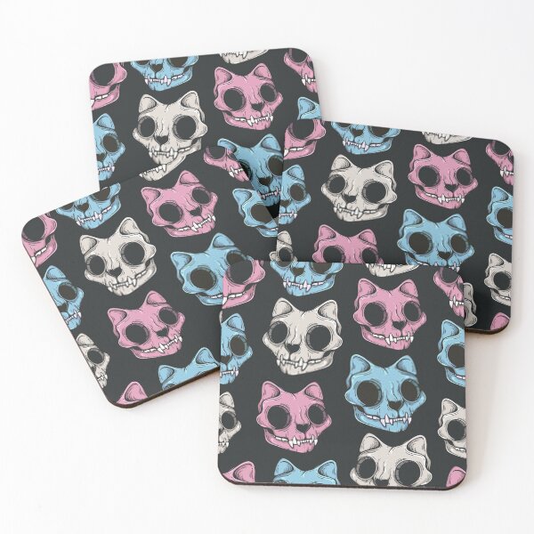 Item preview, Cat skull seamless pattern Scary Horror Mask Halloween 2020 designed and sold by zugharo2019.