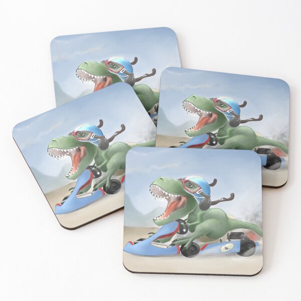 DINORACE Coasters (Set of 4)