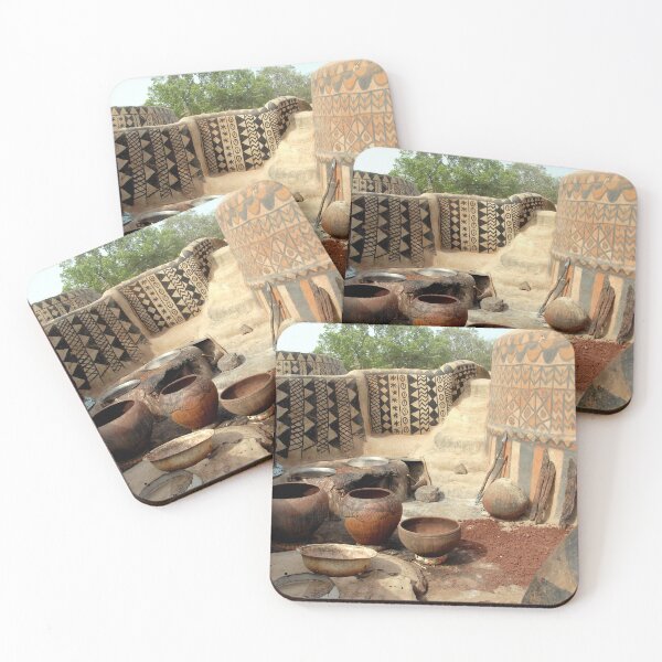 Item preview, African Village Decorated Houses Clay Pots, Burkina Faso designed and sold by worldways.