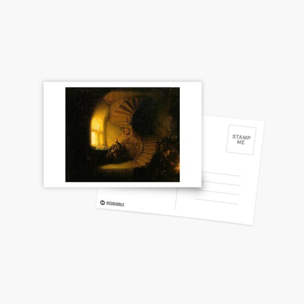 Item preview, HD. The Philosopher in Meditation, by Rembrandt  designed and sold by ArmoniMundi.