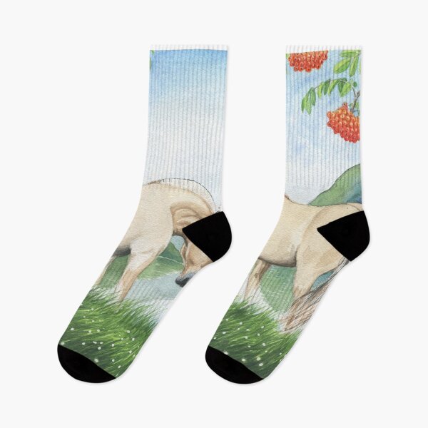 Item preview, Norwegian horses in a fjord landscape designed and sold by hollywutz.