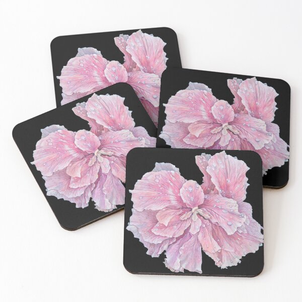 Item preview, Original art, pink flower painting in pink and black designed and sold by edgalum.