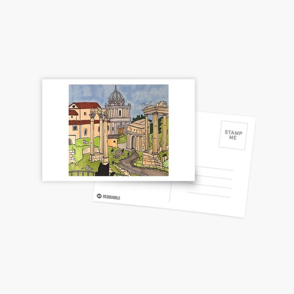 Journal of a Cat in Rome - Foro Romano Postcard