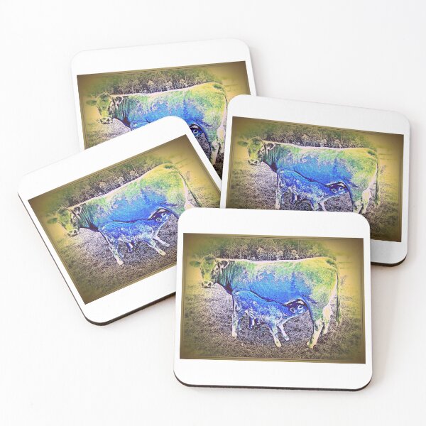 Item preview, BLUE COW AND CALF  designed and sold by Opalbluerose.