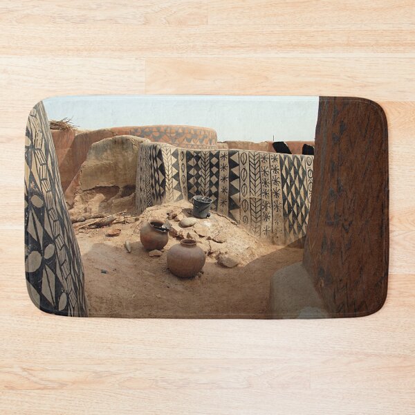 Item preview, Village Square Decorated Houses African Art, Burkina Faso designed and sold by worldways.