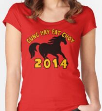 Happy Chinese New Year 2014 Women's Fitted Scoop T-Shirt