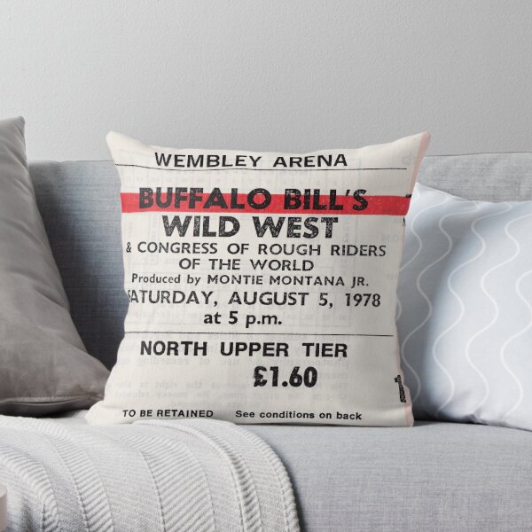 Buffalo Bill's Wild West Show - 1978 Ticket Throw Pillow