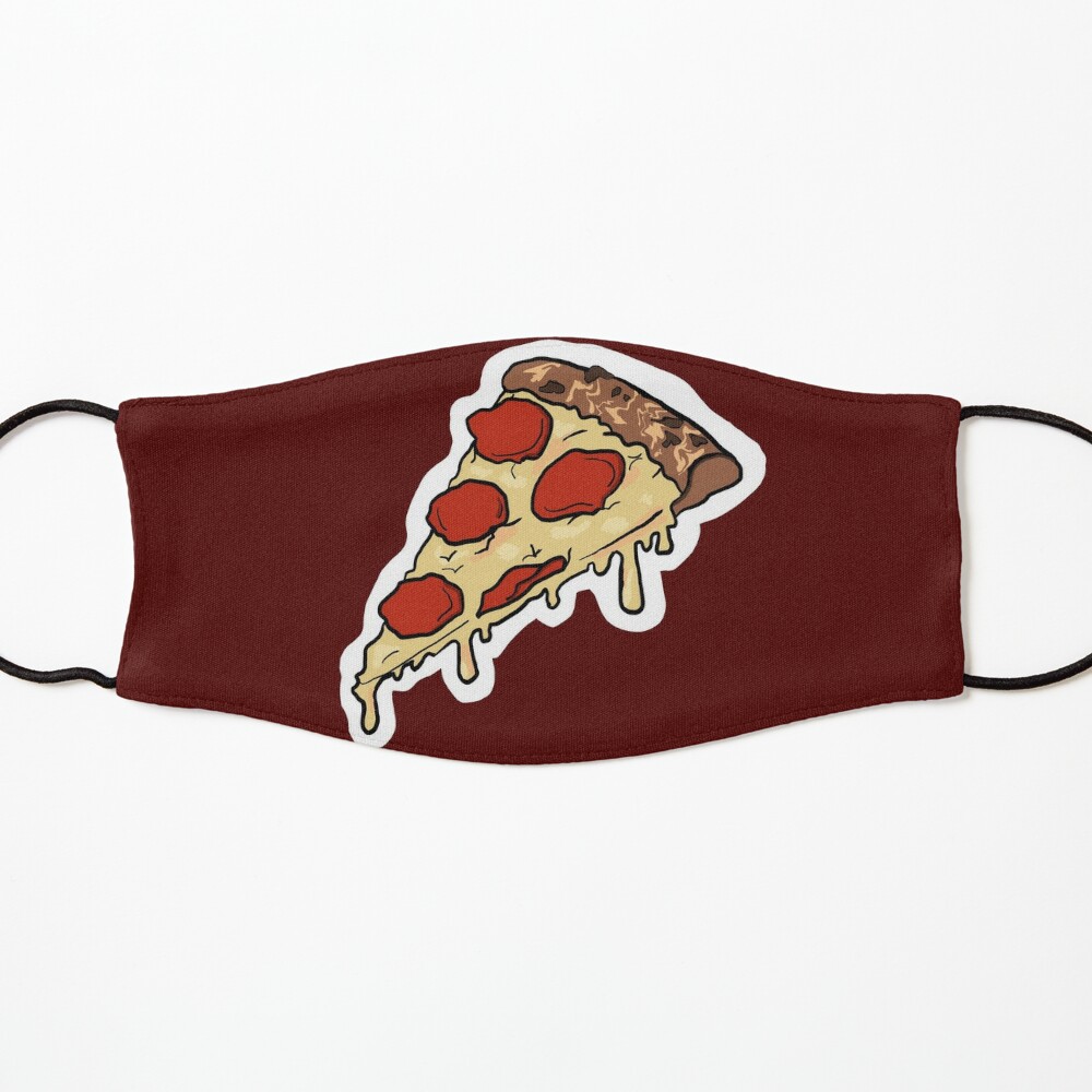 Cheesy Pepperoni Pizza Drawing Mask By Abithekhaleesi Redbubble