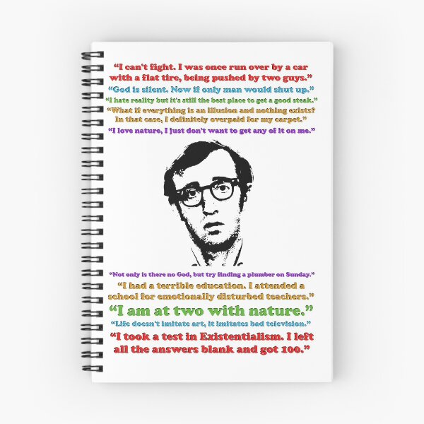 Aperçu de l'œuvre Citations spirituelles de Woody Allen créée et vendue par silkdegreestees.