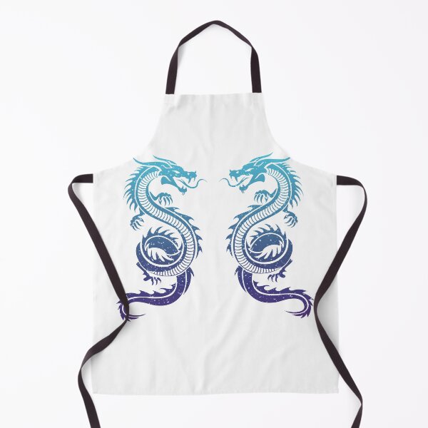 Item preview, Twin Dragons In Blue Gradient designed and sold by Prachis-Corner.