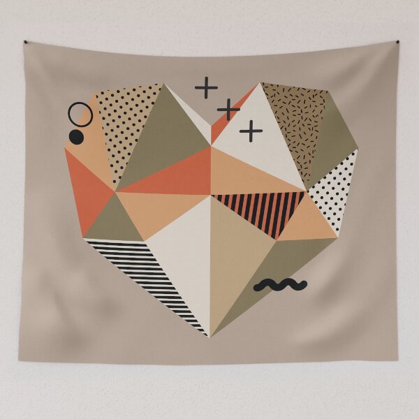 Item preview, Earthy memphis heart designed and sold by Foodie2thecore.