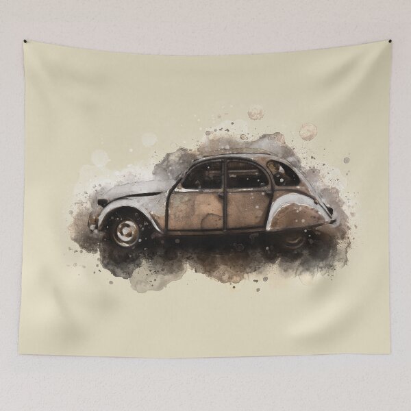 Item preview, vintage vehicles watercolor designed and sold by shokA Design.