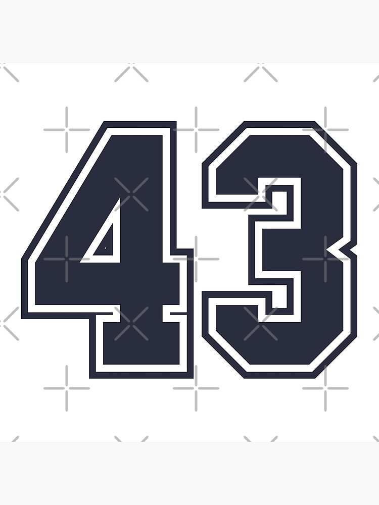 43 Sports Number Fourty-Three | Canvas Print