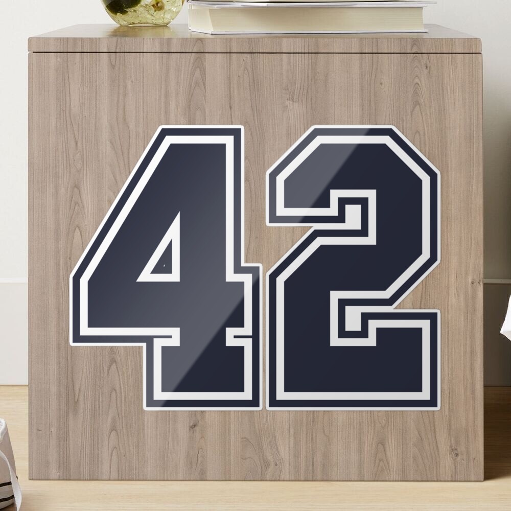 42 Sports Number Fourty-Two Sticker for Sale by HelloFromAja